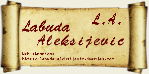 Labuda Aleksijević vizit kartica